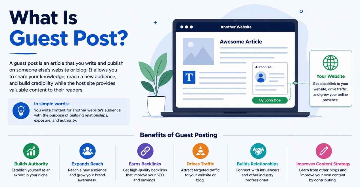 What Is Guest Post? SEO Benefits, Backlinks & Complete Guide