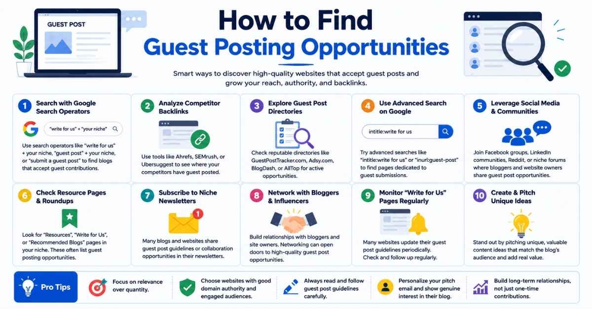 How to Find Guest Posting Opportunities in 2026 (15 Proven Ways)