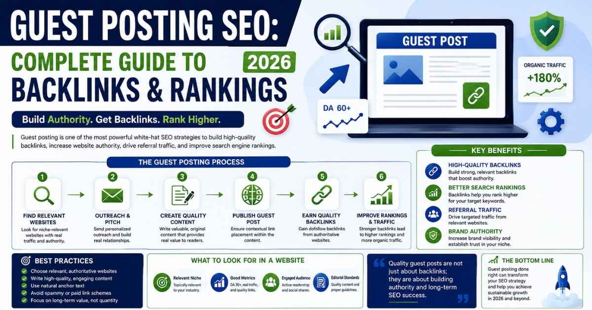 Guest Posting SEO: Complete Guide to Backlinks & Rankings 2026