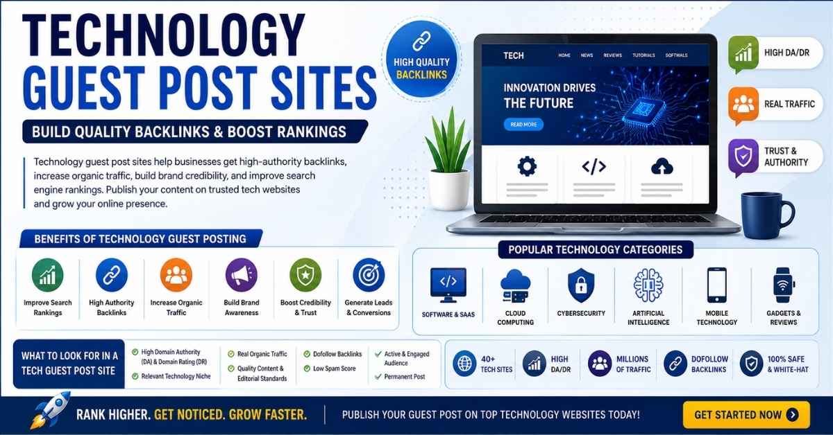 Technology Guest Post Sites: 40+ High Authority Websites List